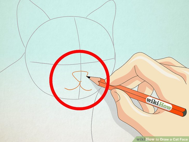 728x546 How To Draw A Cat Face 8 Steps (With Pictures)