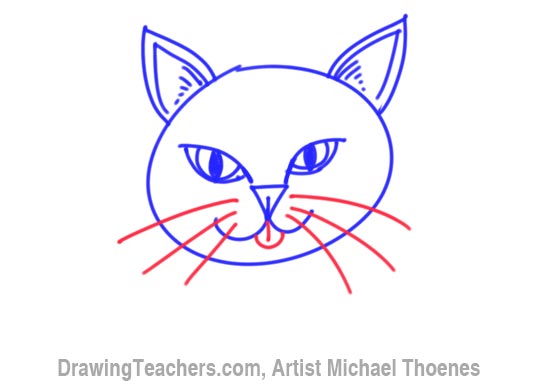 550x384 To Draw A Cartoon Cat Face