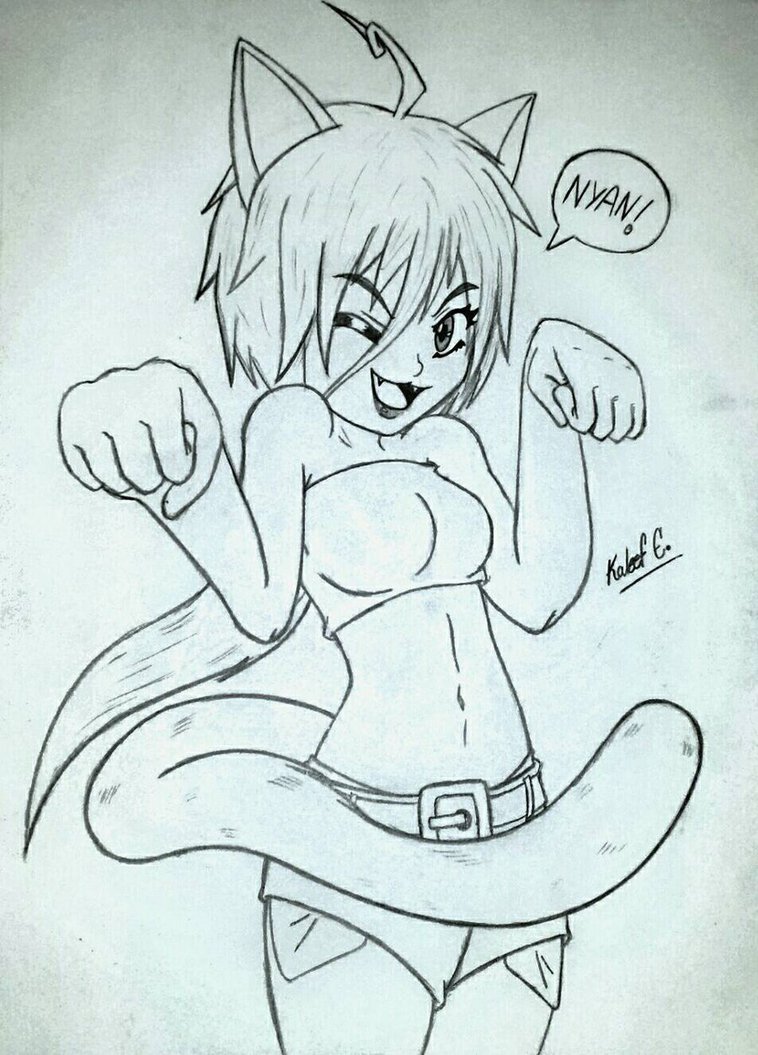 758x1055 Sexy Cat Girl By Zenareon