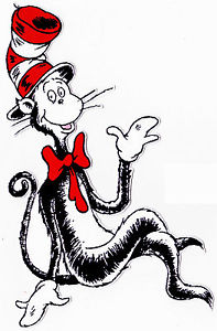 197x300 7.5 11 Dr Seuss Cat Hat Sitting Wall Sticker Glossy Cut Out