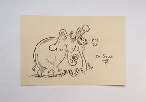 300x210 Drawing Dr Seuss, Horton Elephant, Author Cat In The Hat, Original