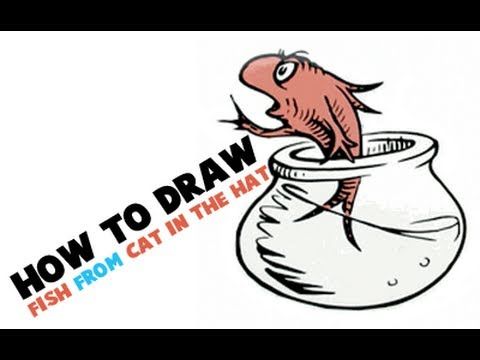 480x360 How To Draw The Fish From The Cat In The Hat Dr. Seuss Book