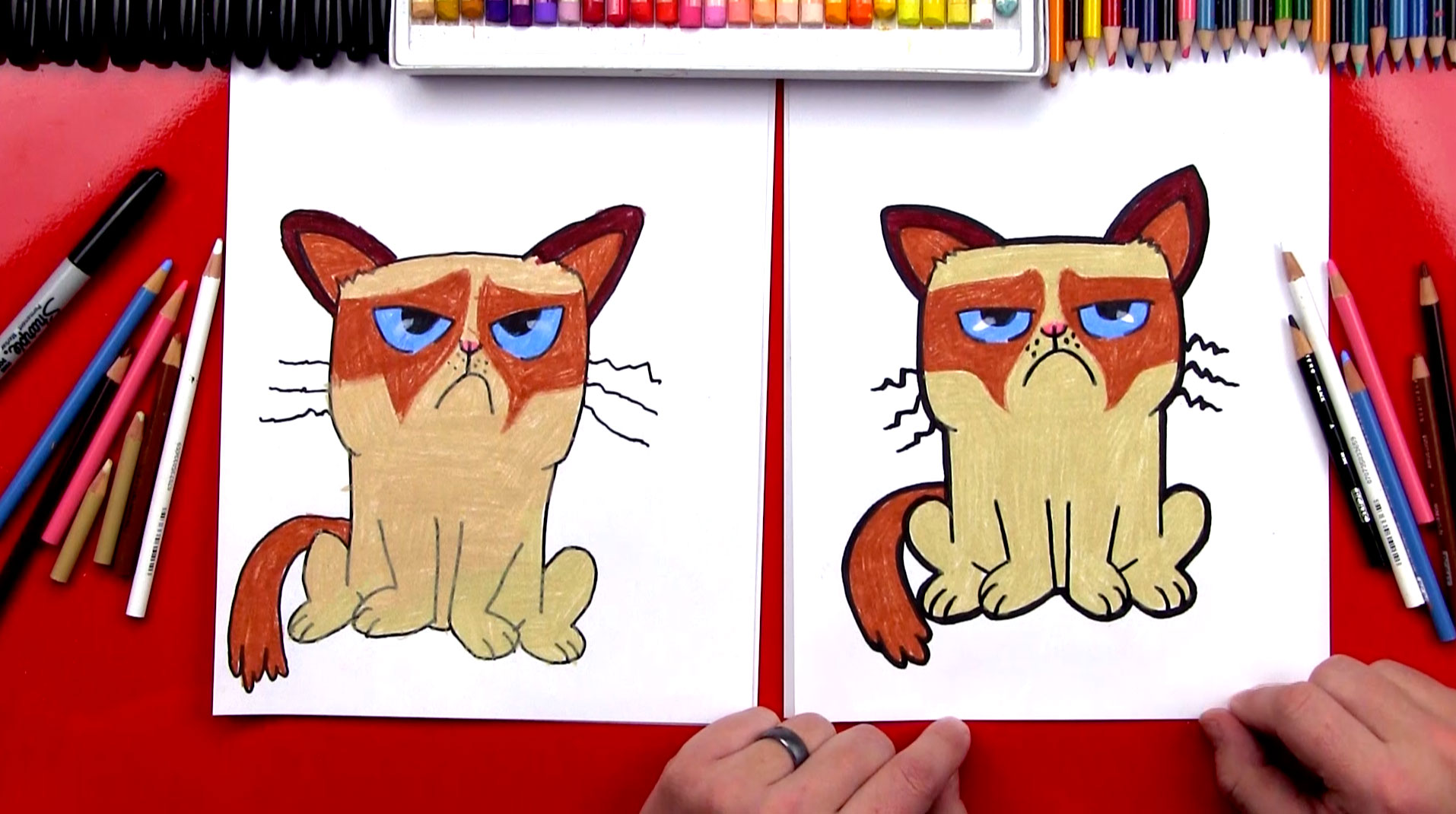 1914x1070 How To Draw Grumpy Cat