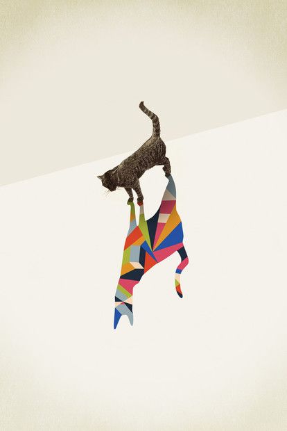 414x620 Bright Blocks Of Color Form Abstract Shadows Illustrators