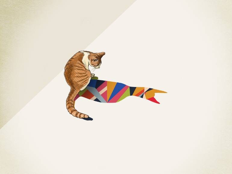 770x578 Saatchi Art Walking Shadow, Cat 2 Drawing By Jason Ratliff