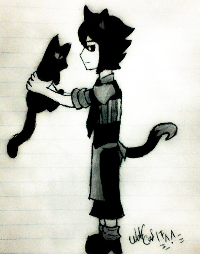 794x1007 Shadow Candy Holding A Cat By Wolfcat17