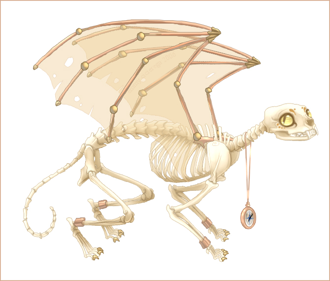 670x570 Skeleton Cat By B1nd1