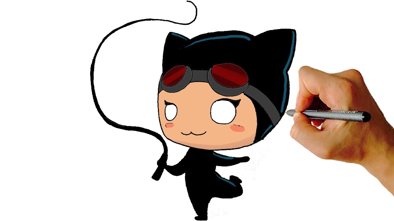 1280x720 How To Draw Cat Woman Chibi From Dc Heroes Easy Step By Step