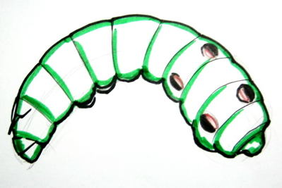 399x267 How To Draw A Caterpillar