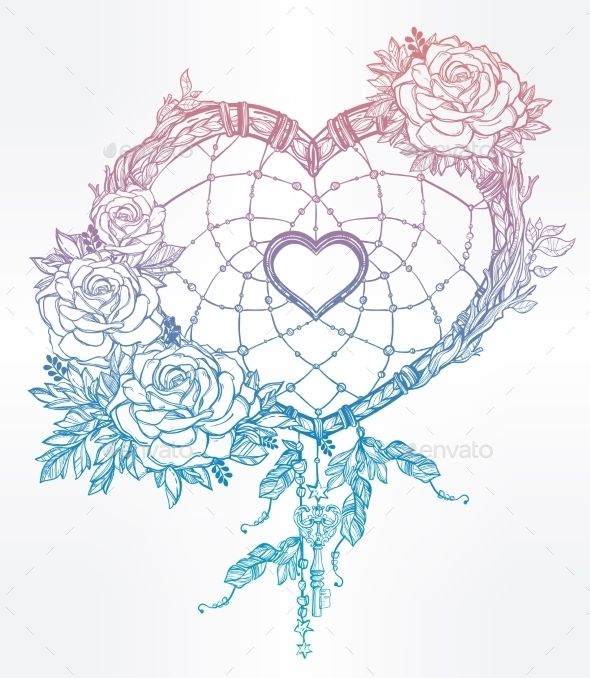590x678 Pictures Heart Dream Catcher Drawing,