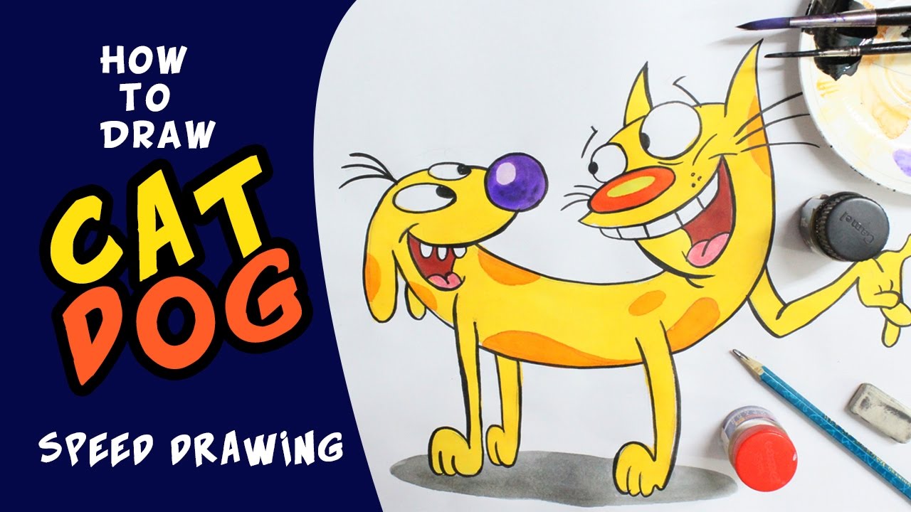 1280x720 How To Draw Cat Dog (Speed Drawing)drawing For Kids