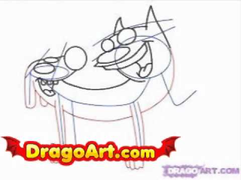 480x360 How To Draw Catdog, Step By Step