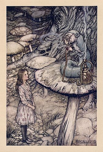 337x500 Original Children's Illustration Of Caterpillar From Alice