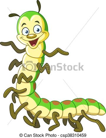 360x470 Caterpillar Millipede. Cartoon Caterpillar Clipart Vector