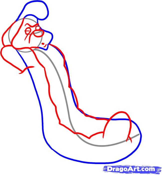 650x699 How To Draw Caterpillar, Alice Wonderland Step 3 Alice