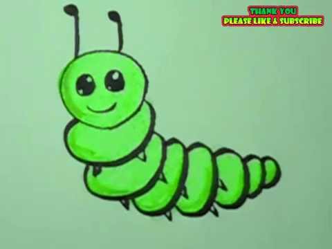 480x360 How To Draw A Caterpillar Cartoon Yzarts