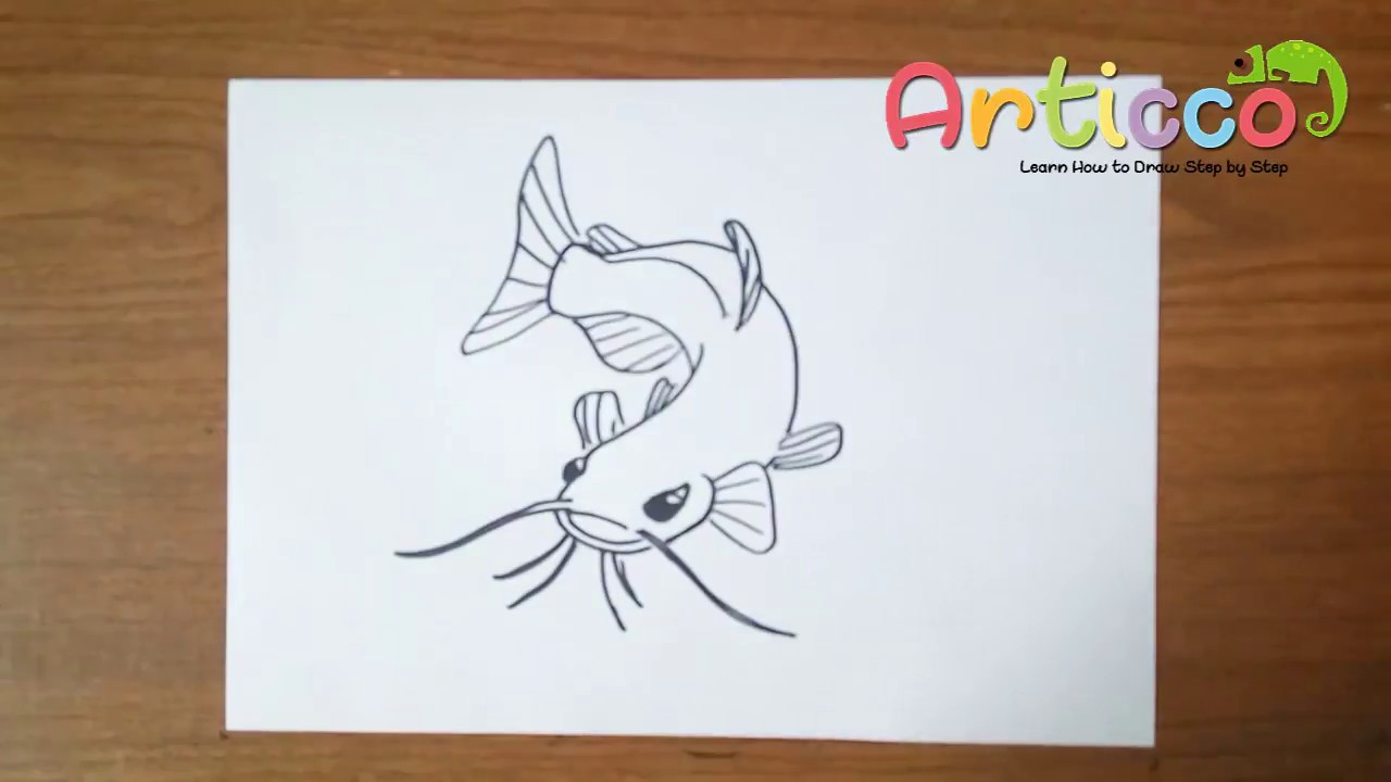 1280x720 How To Draw Catfish Step By Step For Kids