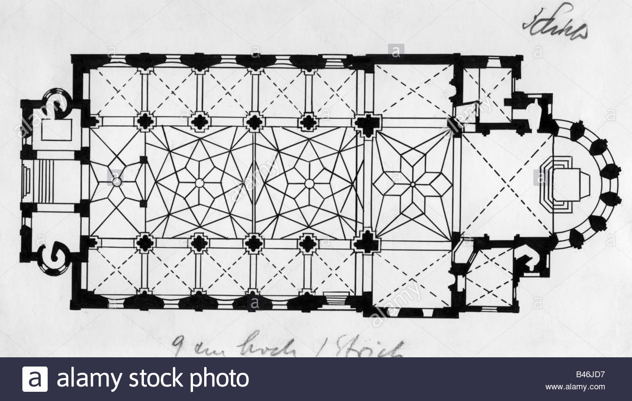 1300x826 Architecture, Floor Plans, Saint Castor, Built 817