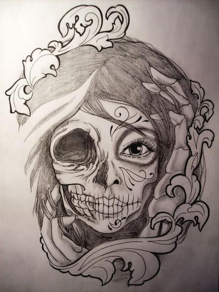 449x600 Catrina Drawing Sketch