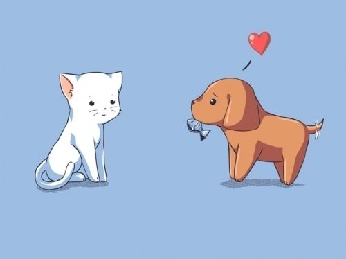 Cats And Dogs Drawing at GetDrawings | Free download