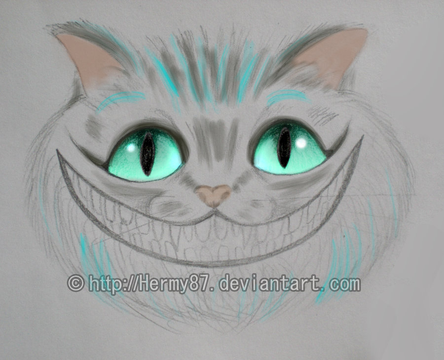 900x729 Cheshire Cat Sketch By Hermy87