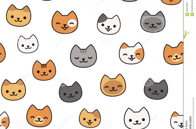 640x420 Tag For Cute Cartoon Cats Seamless Pattern Of Cute Cartoon Cats