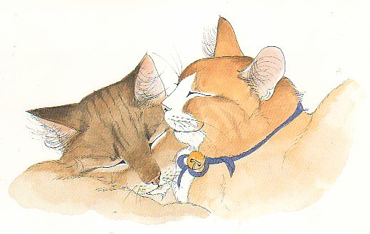 520x329 Cute Drawing Of Two Cats In Love