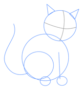 170x183 Cartoon Cats Step By Step Drawing Lesson