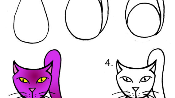 570x320 Cat Drawing Step By Step Drawing Step By Step How To Draw A Cat