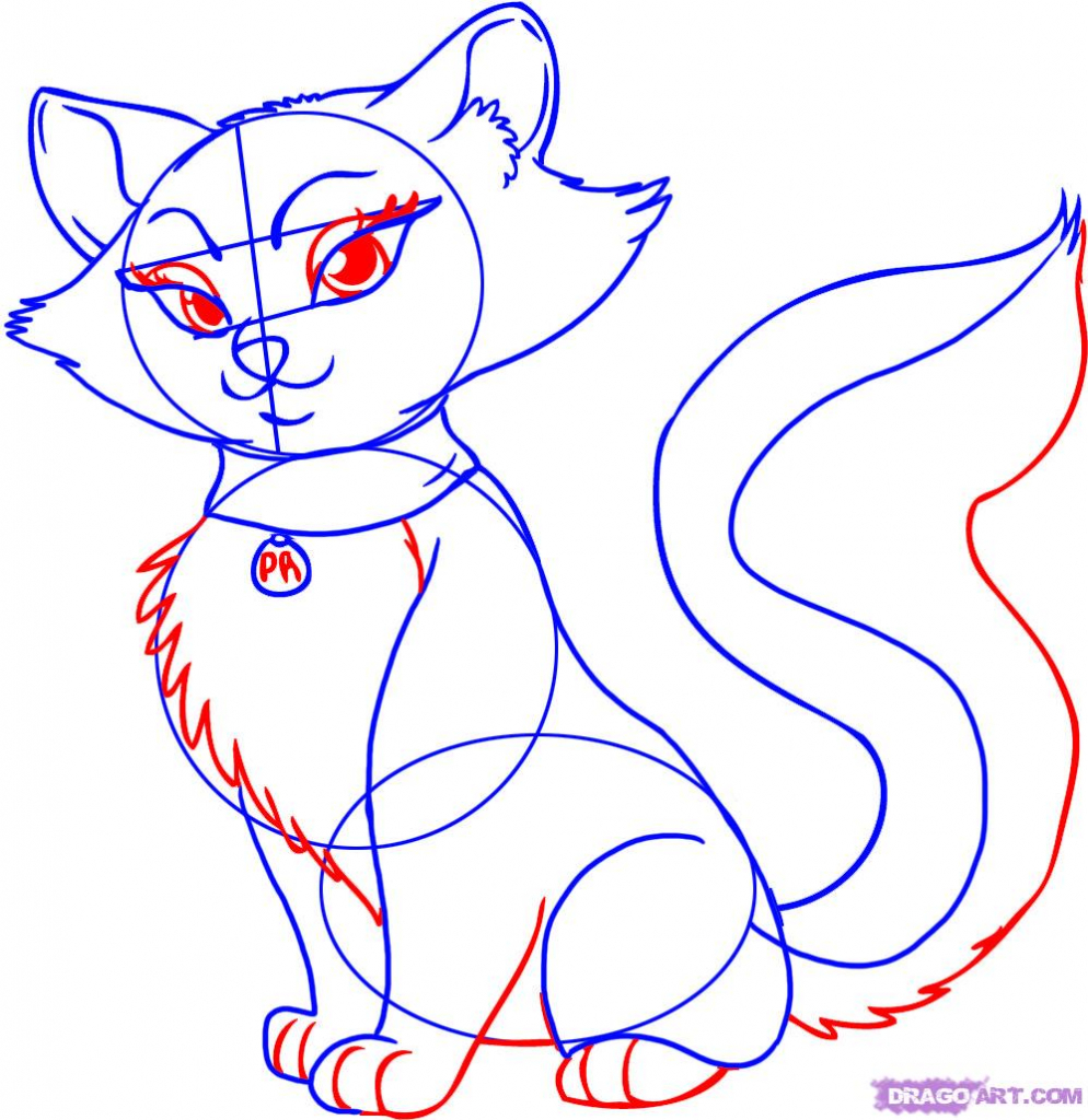 994x1024 Drawing Cartoon Cats How To Draw A Cartoon Cat Step Step Cartoon