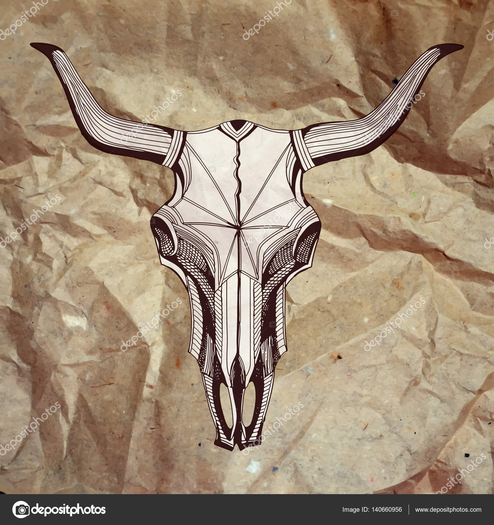 Cattle Skull Drawing at GetDrawings | Free download