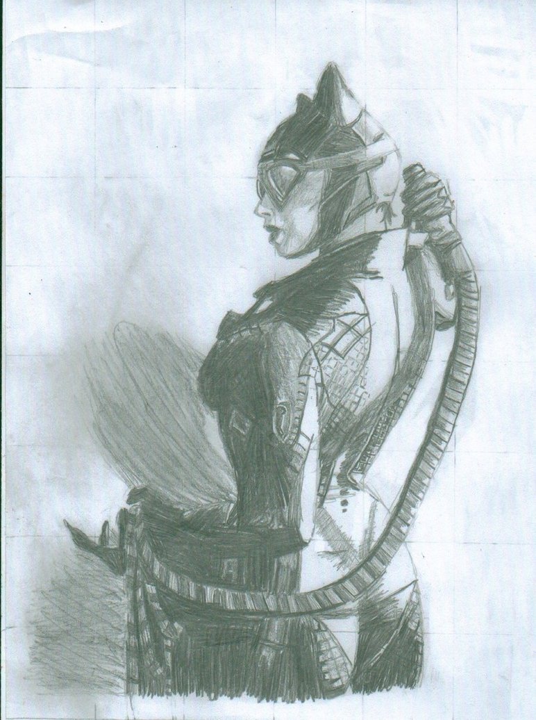 772x1036 Catwoman Drawing 1 By Cbish2424