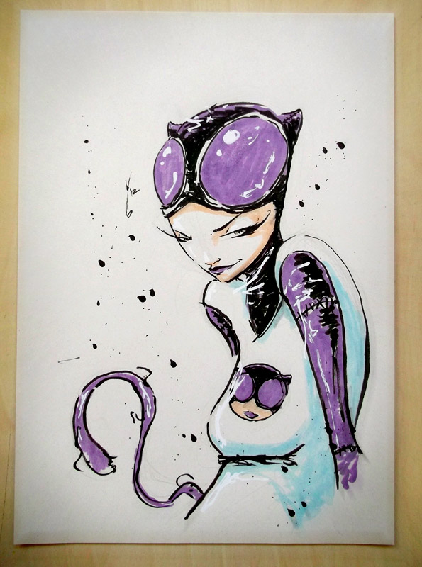 595x800 Catwoman Commission Drawing Gct Germany By Noahwhyler
