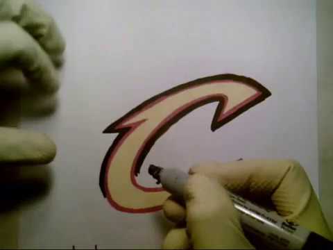 480x360 How To Draw Cleveland Cavaliers Lucky Black Jersey Logo Sign