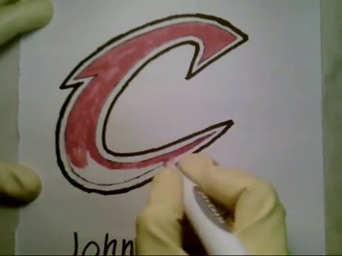 480x360 How To Draw Cleveland Cavaliers Lucky Black Jersey Logo Sign Nba