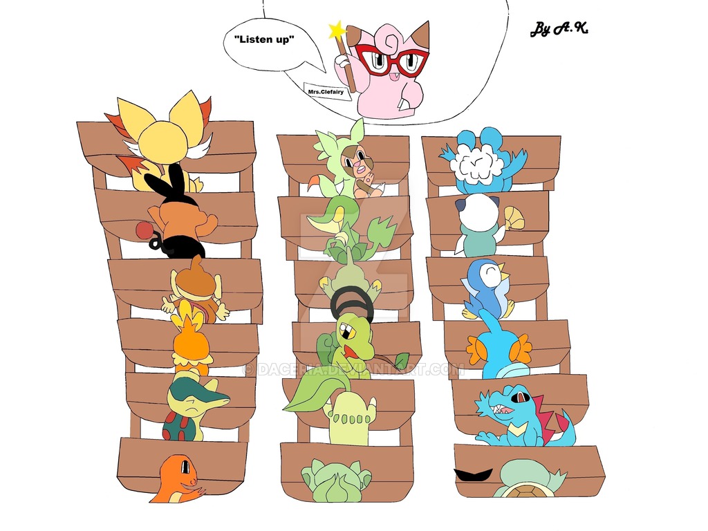 1024x768 Pokemon 20 Year Celebration Drawing By Daceria