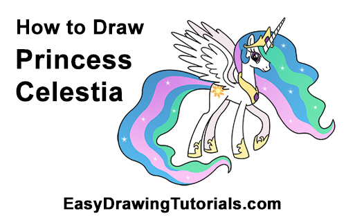 500x315 How To Draw Princess Celestia (My Little Pony)