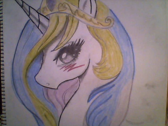 640x480 Princess Celestia Hand Drawing By Lele Capeli