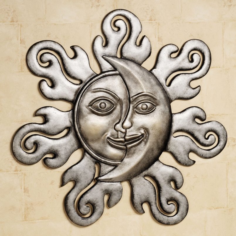 805x805 Colors Outdoor Metal Wall Art Sun Moon Also Mexican Sun