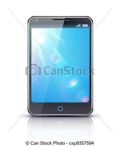 386x470 Illustration Of Smartphone Concept With Modern Cellphone
