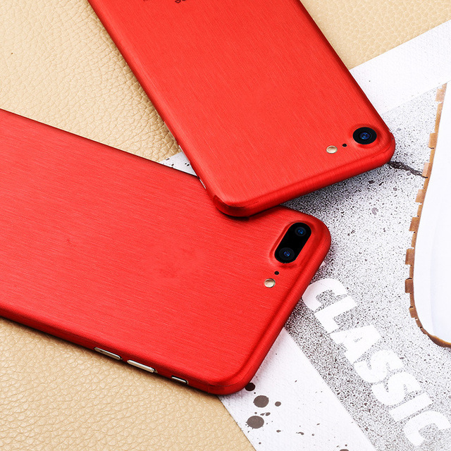 640x640 Wire Drawing Red Color Skins Protective Film Wrap Skin Cellphone