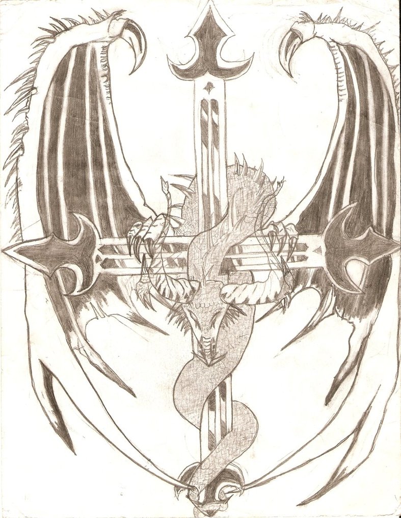 787x1016 Dragon Celtic Cross By Keitahokkaido