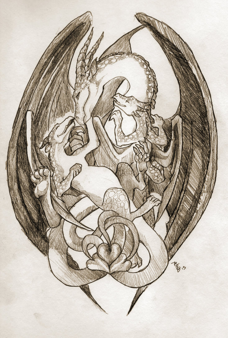 734x1088 Celtic Knot Mother Dragon And Children By Plaidred