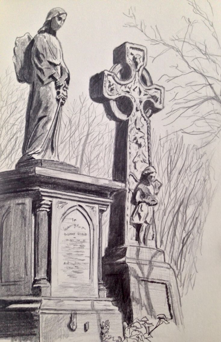 734x1136 Tower Hamlets Cemetery Sketch Drawing My Drawings