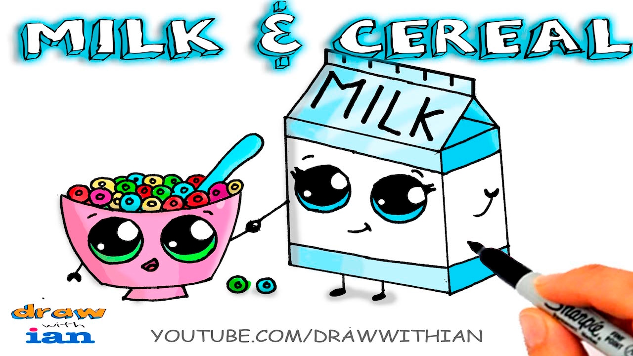 1280x720 How To Draw A Cute Cereal Bowl And Milk