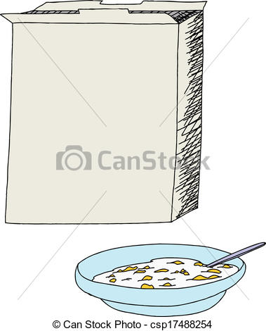 379x470 Open Cereal Box And Bowl. Open Cereal Box With Bowl Of Corn