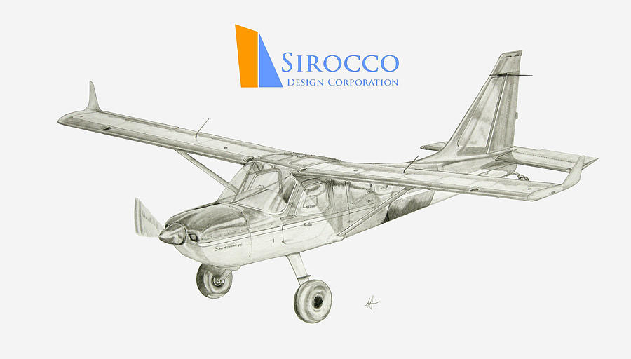 900x512 Sportsman Tc With Sirocco Design Corp. Winglets Logo 2 Drawing By
