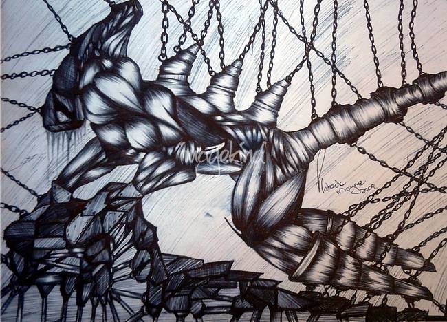 650x468 Stunning Chained Drawings And Illustrations For Sale On Fine Art