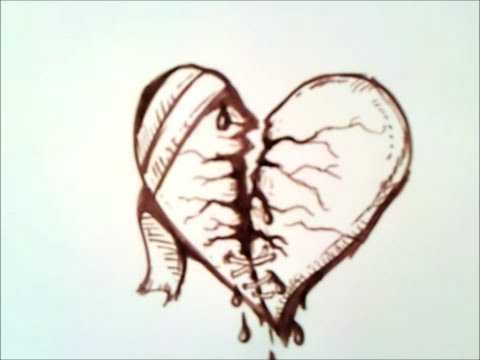 480x360 How To Draw A Broken Heart Step By Step Easy