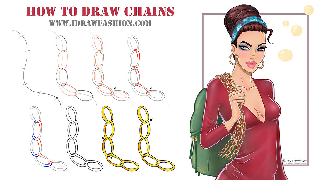 1024x578 How To Draw Chains Learn How To Draw Fashion Sketches